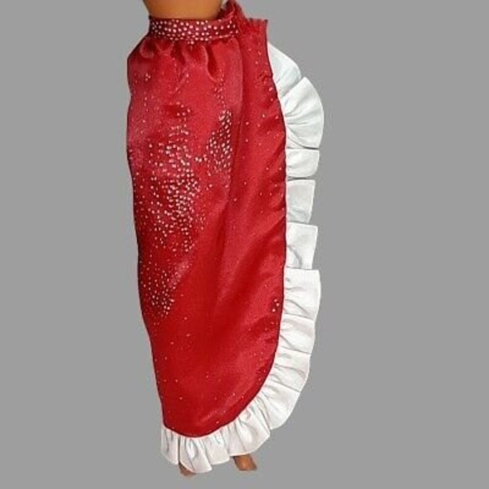 vtg 1984 Mattel Barbie #4821 Twice As Nice Reversible Wrap Long Skirt Red Dot